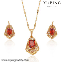 63369 Xuping fashion new design chapado en oro de mujer set joyas con muchos piedra